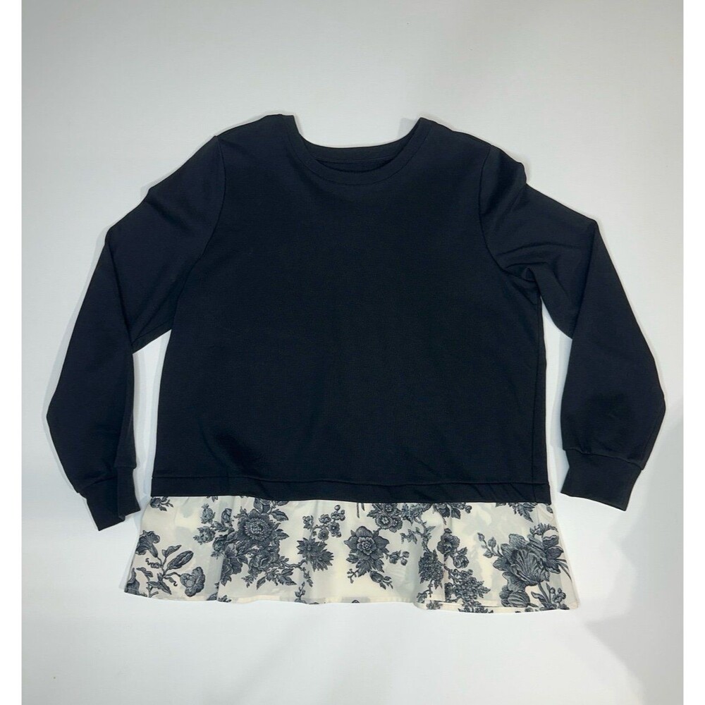 Jason Wu mixed-media sweatshirt Size L Black